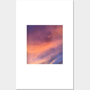 Pastel Pink, Purple Sunset Sky Posters and Art